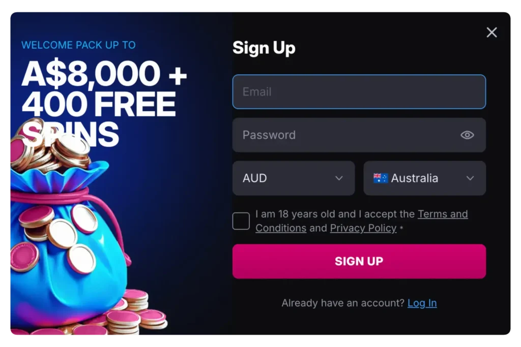 sky crown login australia sign up